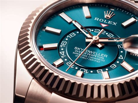 rolex rose gold sky dweller grey face|rolex sky dweller sale.